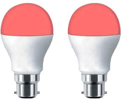 ambert 9 W Basic Round B22 LED Bulb(Red, Pack of 2)
