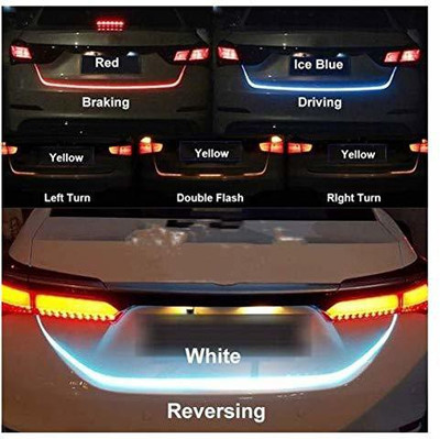 RKPSP Led Strip Trunk/Dicky/Boot/Tail Lights Streamer Brake Turn Signal Light Car Fancy Lights(Multicolor)