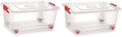 AK HUB Plastic Utility Container  - 16 L(Pack of 2, White)