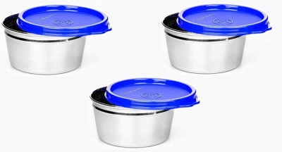 Signoraware Steel Grocery Container  - 250 ml(Pack of 3, Blue)