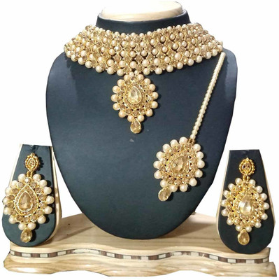 STYLISH DUDE Mother of Pearl, Alloy Gold-plated Gold, Gold Jewellery Set(Pack of 1)