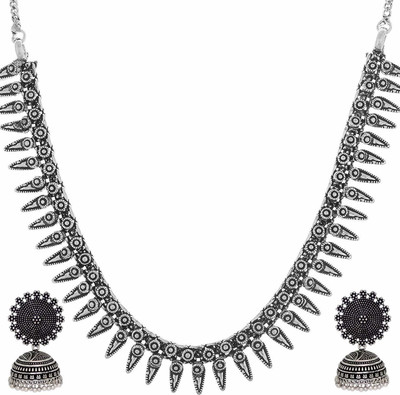 Foxiie Trends Oxidised Silver Sterling Silver Silver Jewellery Set(Pack of 1)