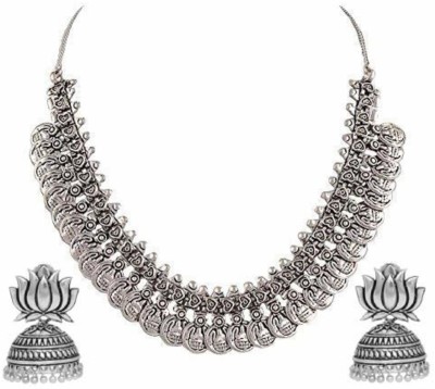 Foxiie Trends Oxidised Silver Sterling Silver Silver Jewellery Set(Pack of 1)