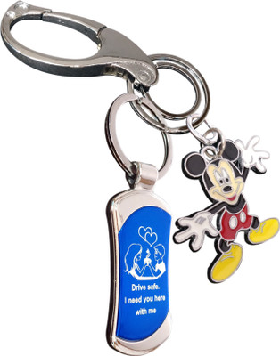 HANDSOME ISK I Need you here with me Drive Safe with Mickey Key Chain