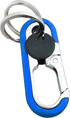 gtrp 3746 Silver-Blue Metallic Locking Premium Keyring Key Chain Key Chain