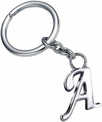 gtrp Alphabet Letter A Metal Keychain (Silver) Key Chain