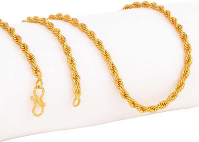 Onnet Onnet 1 Gram Gold Plated Roap Chain For Men Gold-plated Plated Alloy Chain
