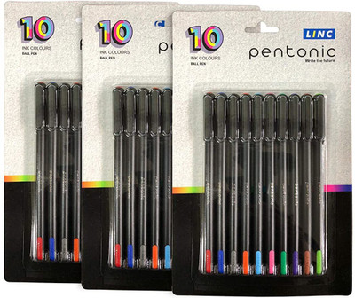 Pentonic 0.7mm multicolor Ball Pen(Pack of 30, Ink Color - Multicolor)