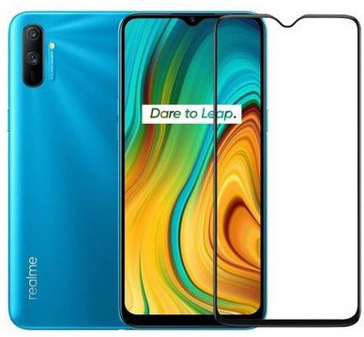 BRENZZ Edge To Edge Tempered Glass for Realme C3(Pack of 1)