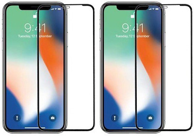 KARTRAY Edge To Edge Tempered Glass for Apple iPhone X(Pack of 2)