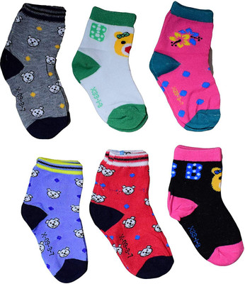 poksi Baby Boys & Baby Girls Printed Ankle Length(Pack of 6)