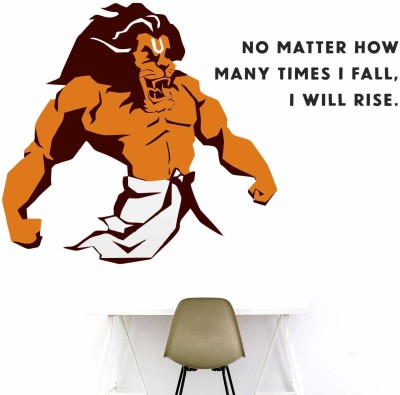 Decor hubb 55 cm Narasimha - Avatar of Lord Vishnu - Inspirational - Motivational - Quotes - Wall Sticker'(PVC Vinyl - 100cm X 65 cm) Self Adhesive Sticker(Pack of 1)