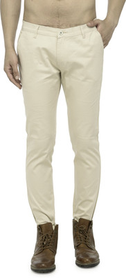 JAINISH Regular Fit Men Cream Trousers
