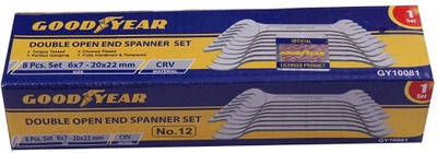GOOD YEAR Gy-10081 Metal Double Open End Spanner Set Double Sided Open End Wrench(Pack of 8)