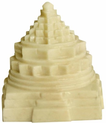 Shubhanjali Reiki Healing Meru Shiv Shakti Yantra,Light Yellow Aventurine Shree Yantra statue,Yellow Aventurine Stone Vaastu Shree Yantra Crystal Yantra(Pack of 1)