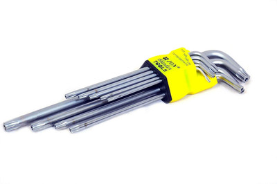 Jon Bhandari Tools JBT_F_14 9pcs Hex Key/Allen key Torx Set Long Length (T10-T50) Allen Key Set