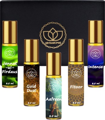 ASHTAAROMAS Roll On Perfumes Set of 5 Floral Attar(Jannat ul Firdaus)