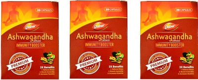 Dabur Ashwagandha Capsules Immunity Booster PACK OF 3(Pack of 3, 20)