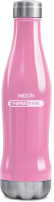 Milton Thermosteel Hot & Cold Water Bottle, 400 ml, Pink 400 ml Bottle  (Pack of 1, Pink, Steel)