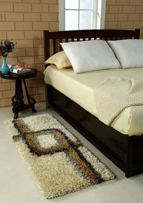 Rixon Global Gold Polyester Runner(2 ft,  X 5 ft, Rectangle)