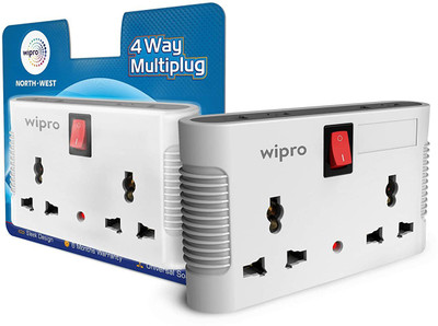 Wipro NWM0100 Wipro North West 4 Way Multiplug Three Pin Plug(White)
