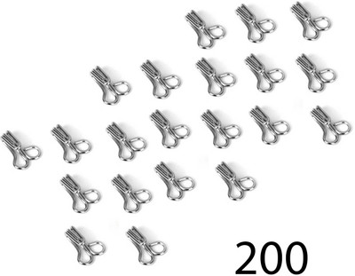 lookat Pack of 200 Blouse Hooks for Ladies Blouses, Dresses, chudidars, Childrens’ Dresses, Frocks, Gowns, etc. Hook Eye(Pack of 200)