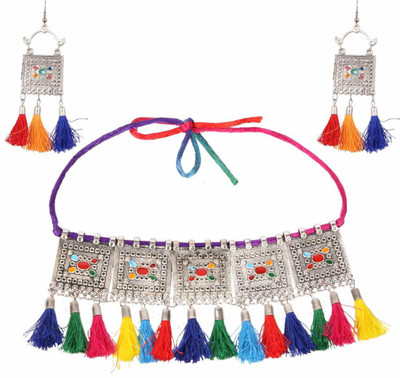 MANODHRUVA Metal Multicolor Jewellery Set(Pack of 1)