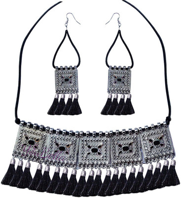 Alizz Oxidised Silver Black, Silver Jewellery Set(Pack of 1)