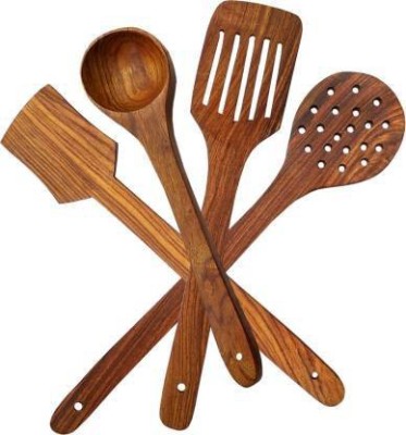 PURCHAZE24X7 PUR1160 Wooden Spatula(Pack of 4)