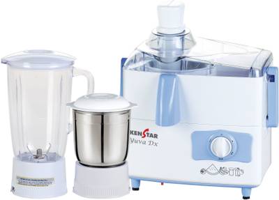 Kenstar Yuva Dx JMG 450 W Juicer Mixer Grinder (2 Jars, White and Blue)