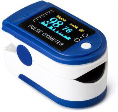 Shop & Shoppee Rotatable OLED Finger Tip Pulse Oximeter Finger Oximeter SPO2 Blood Oxygen Saturation Monitor Heart Rate Monitor Rotatable Digital Display Pulse Oximeter for Daily Use Pulse Oximeter(Blue, White)