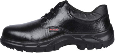Karam Steel Toe Leather Safety Shoe(Black, S1, Size 7)