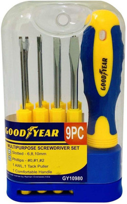 GOOD YEAR Screwdriver Set, Multi Purpose Combination Screwdriver Set Combination Screwdriver Set(Pack of 9)