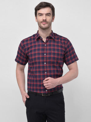 ACCOX Men Checkered Formal Multicolor Shirt