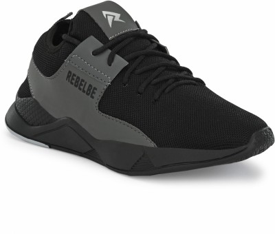 RebelBe Running Shoes For Men(Black , 10)