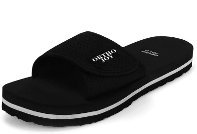 ORTHO JOY Men Men's Doctor Ortho Slippers/Flip-flops - Black - 12 Flip Flops(Black , 12)