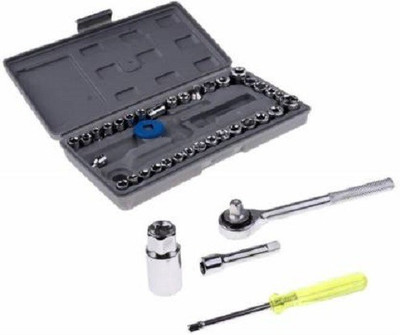 JESAVI ENTERPRISE 40 pcs Automobile Motorcycle Repair Tool Case Precision Socket Wrench Set 40 Pc Tool Kit Socket Set (Pack of 40) Double Sided Socket Wrench (Pack of 40) Socket Set(Pack of 40)
