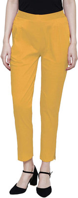 Ds Fashion Regular Fit Women Yellow Trousers