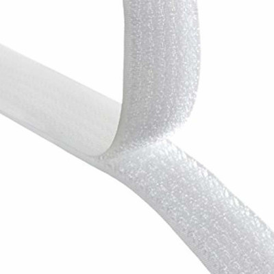 Cryonics India Velcro Hook and Loop Fastening Grip tape roll strips Used in Sofas Backs, Footwear, Pillow Covers, Bags, Purses, Curtains Sew-on Velcro(White)