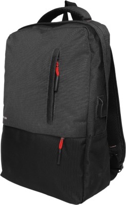 ROYAL SON 14 inch Laptop/Macbook Water Resistant Backpack Bag-FST002-C2 21 L Laptop Backpack(Grey, Black)