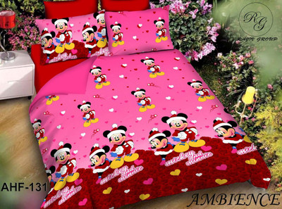 Sai Overseas 240 TC Polyester Double Abstract Flat Bedsheet(Pack of 1, Multicolor)