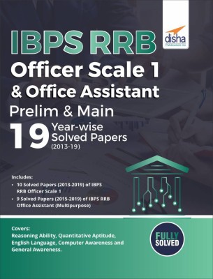 Ibps Rrb Officer Scale 1 & Office Assistant Prelim & Main 19 Year-Wise Solved Papers (2013-19)(English, Paperback, unknown)