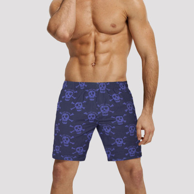 tripr printed men dark blue regular 