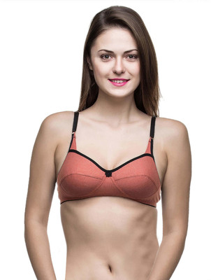 SSoShHub Fashion 5 Star Bra Women T-Shirt Non Padded Bra(Orange)