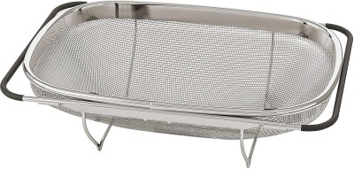 IKEA IDEALISK Colander, Stainless Steel, Black, 34x23 cm (13x9) Colander(Silver)