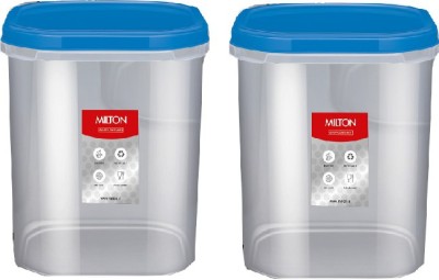 MILTON Plastic Utility Container  - 2000 ml, 2000 ml(Pack of 2, Blue)