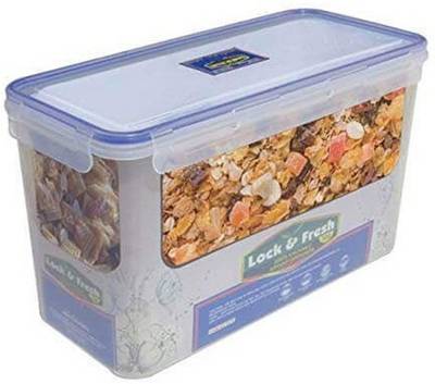 AK HUB Premium Quality Unbreakable Four Side Lock Rectangular Air Tight Storage Container Set  - 6070 ml Plastic Utility Container  (White)