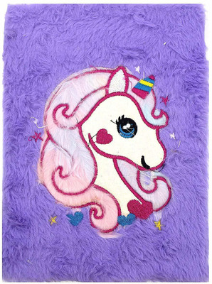 lillys unicorn A5 Diary ruled 80 Pages(Purple)