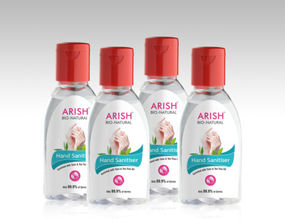 ARISH BIO-NATURAL HAND SANITIZER SMALL COMBO Hand Sanitizer Bottle  (4 x 50 ml)