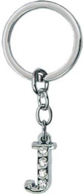 gtrp Alphabet Letter J Silver Metal Keychain for Car Key Chain Key Chain